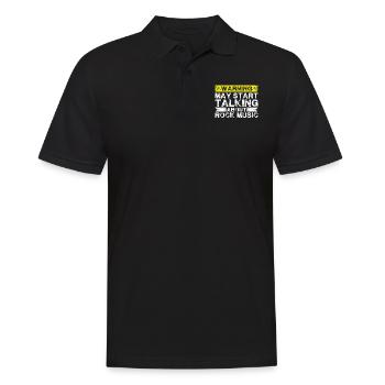 Über Rockmusik Sprechen - Männer Poloshirt - Schwarz - Vorne - Kai (181cm)