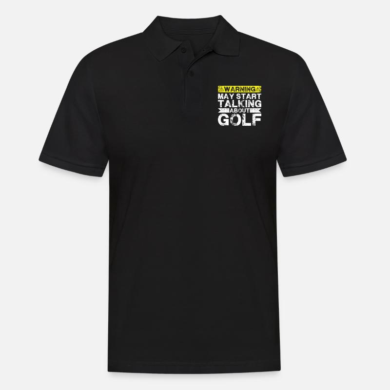 Über Golf Sprechen - Männer Poloshirt - Schwarz