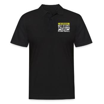 Apropos Paintball - Männer Poloshirt - Schwarz - Vorne - Kai (181cm)