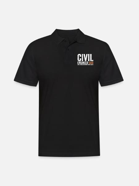 Father - Civil Engineer - Men's Polo Shirt - black