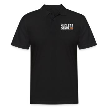 Papa - Ingénieur nucléaire - Polo Homme - noir - Devant - Kai (181cm)