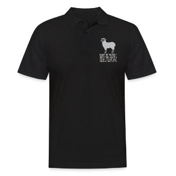 Be Yourself - Border Leicester Sheep - Men's Polo Shirt - black - Front - Kai (181cm)