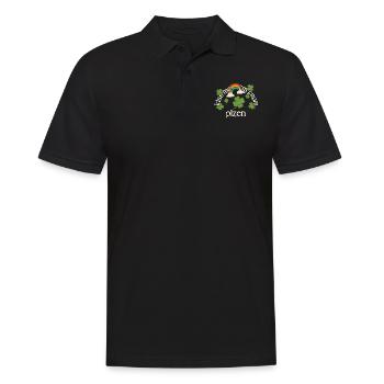 Küss mich - St. Patricks Day Plzen - Männer Poloshirt - Schwarz - Vorne - Kai (181cm)