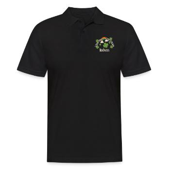 Küss mich - St. Patricks Day Lisbon - Männer Poloshirt - Schwarz - Vorne - Kai (181cm)