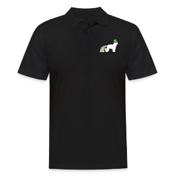 St. Patricks Hund - Briarde - Männer Poloshirt - Schwarz - Vorne - Kai (181cm)