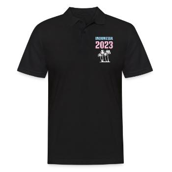 Indonesia 2023 - Männer Poloshirt - Schwarz - Vorne - Kai (181cm)