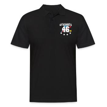 Alter Ist Nur Zahl - 46. Geburtstag - Männer Poloshirt - Schwarz - Vorne - Kai (181cm)