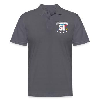Alter Ist Nur Zahl - 51. Geburtstag - Männer Poloshirt - Anthrazit - Vorne - Nico (186cm)