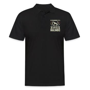 Mein Enkel Ist Ein Belgischer Malinois - Männer Poloshirt - Schwarz - Vorne - Kai (181cm)