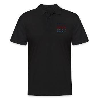 Vintage Portugal City - Retro Braga - Polo Homme - noir - Devant - Kai (181cm)