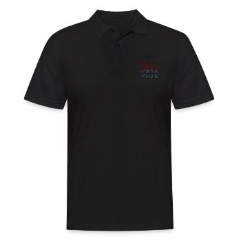 Vintage China City - Retro Harbin - Polo Homme - noir - Devant - Kai (181cm)