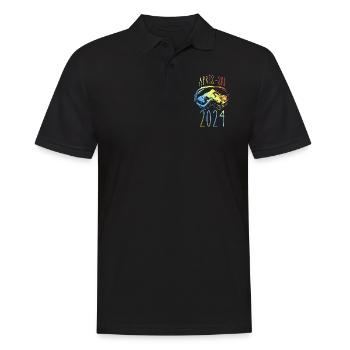 Apres Ski 2024 Berge Bunt - Männer Poloshirt - Schwarz - Vorne - Kai (181cm)