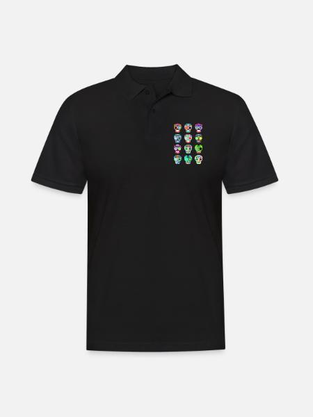 Skull skull - Men's Polo Shirt - black