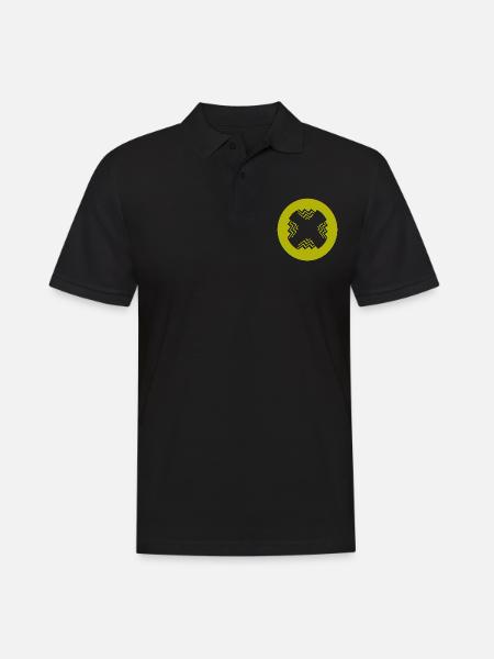 Circular Inner Style - Men's Polo Shirt - black