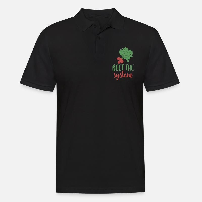 Beet the system - Männer Poloshirt - Schwarz