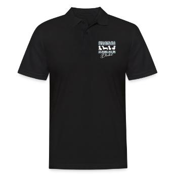 Intelligenz Mut Persönlichkeit - mein Dackel - Männer Poloshirt - Schwarz - Vorne - Kai (181cm)