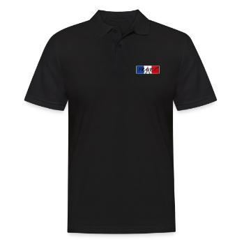 FRANKREICH FRANCE EIFFELTURM FLAGGE BAND ABZEICHEN - Männer Poloshirt - Schwarz - Vorne - Kai (181cm)