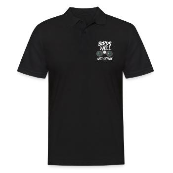 Vögel gut mit anderen teilen Vogelbeobachtung - Männer Poloshirt - Schwarz - Vorne - Kai (181cm)