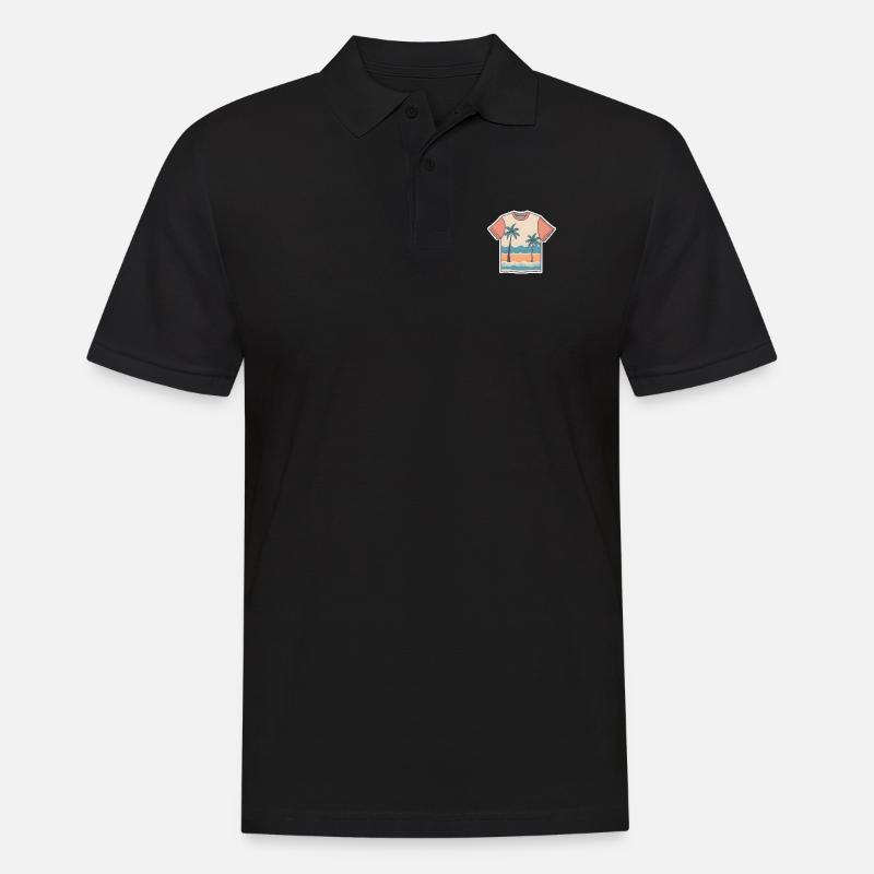 Beachfront Bliss - Männer Poloshirt - Schwarz