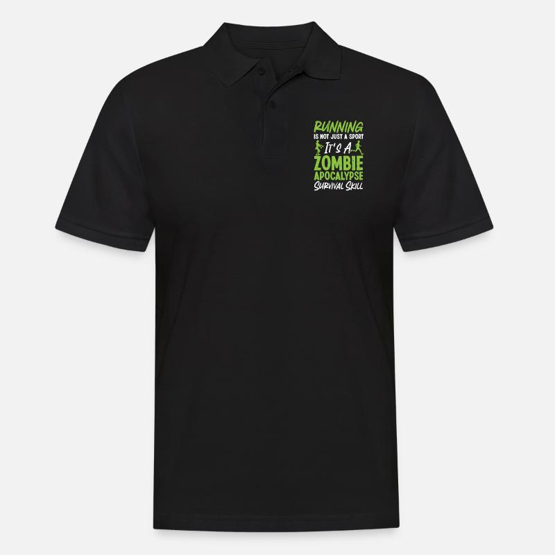 Running Runner Half Marathon - Männer Poloshirt - Schwarz