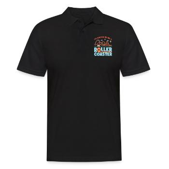 Montagnes russes que je préférerais être sur A - Polo Homme - noir - Devant - Kai (181cm)