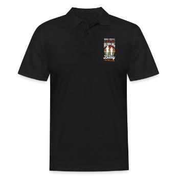 Running Runner Half Marathon - Männer Poloshirt - Schwarz - Vorne - Kai (181cm)