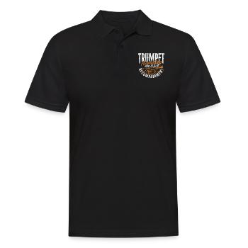 Trumpet Player Vintage Trumpet - Männer Poloshirt - Schwarz - Vorne - Kai (181cm)
