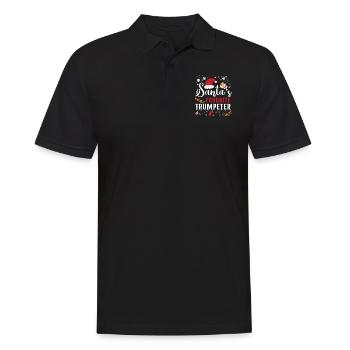 Trumpet Player Christmas Vintage - Männer Poloshirt - Schwarz - Vorne - Kai (181cm)