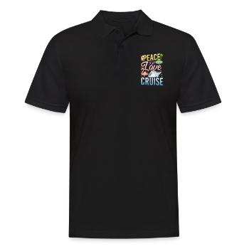 Bateau de croisière Vacances Fille Paix - Polo Homme - noir - Devant - Kai (181cm)