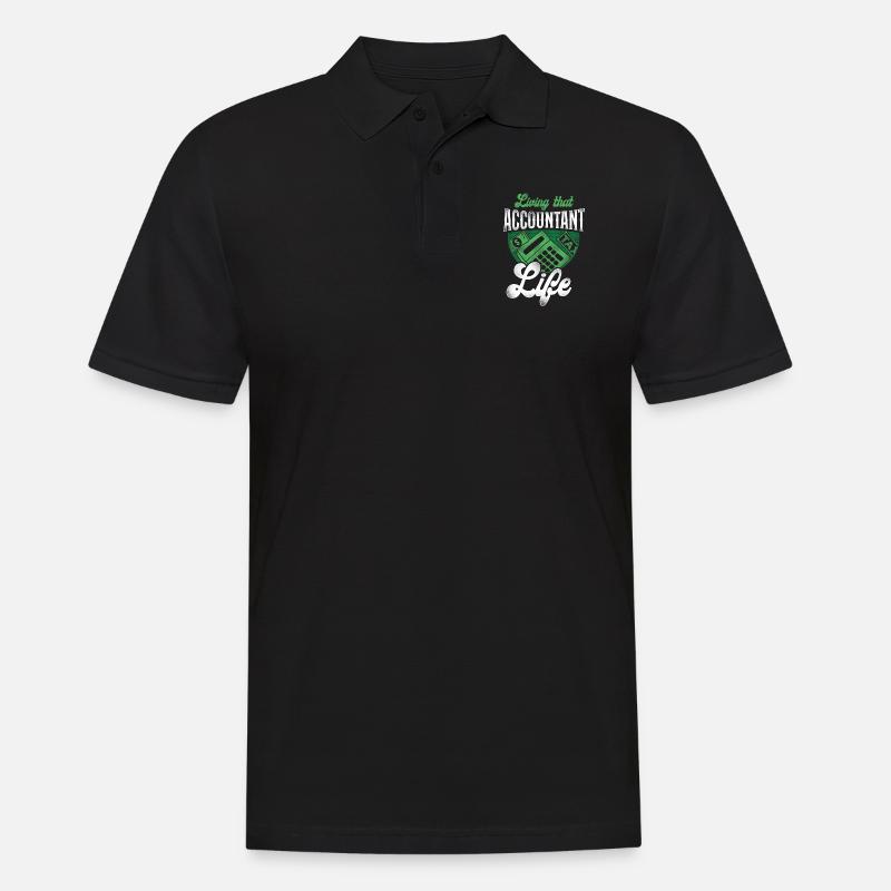 Comptable Teneur de livres Comptabilité - Polo Homme - noir