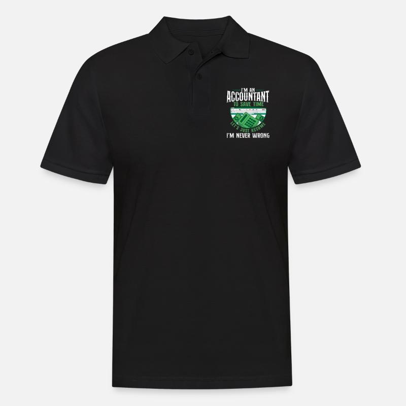 Accountant Bookkeeper Accounting - Männer Poloshirt - Schwarz