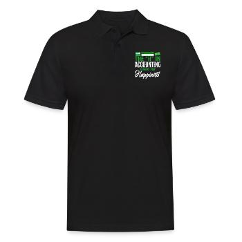 Accountant Bookkeeper Accounting - Men's Polo Shirt - black - Front - Kai (181cm)