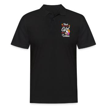 Welder Welding Female Welder Yeah - Männer Poloshirt - Schwarz - Vorne - Kai (181cm)