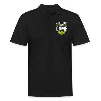 Pickleball Just One More Game - Men's Polo Shirt - black - Front - Kai (181cm)