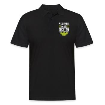 Pickleball Pickleball Is Like Duct - Men's Polo Shirt - black - Front - Kai (181cm)