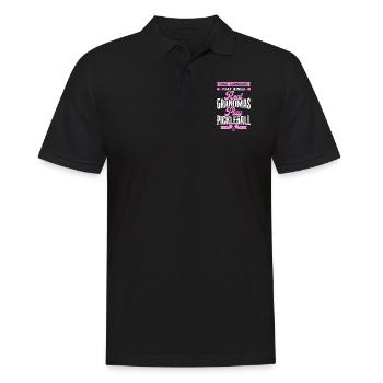 Pickleball Grandma Some Grandmas - Männer Poloshirt - Schwarz - Vorne - Kai (181cm)