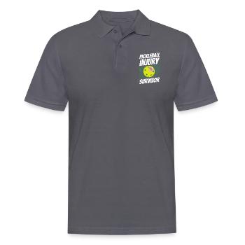 Pickleball Band-Aid Pickleball - Männer Poloshirt - Anthrazit - Vorne - Nico (186cm)