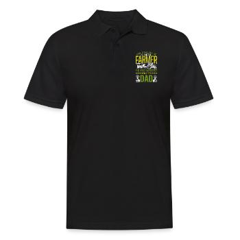 Farming Farmer Dad Father Tractor - Men's Polo Shirt - black - Front - Kai (181cm)
