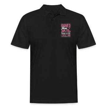 Farming Farmer Mom Mother Tractor - Männer Poloshirt - Schwarz - Vorne - Kai (181cm)