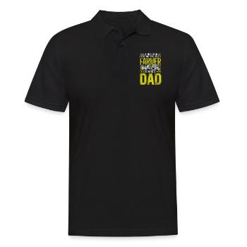 Farming Farmer Dad Father Tractor - Men's Polo Shirt - black - Front - Kai (181cm)