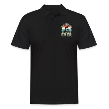 Enduro MTB Mountain Bike Riding - Männer Poloshirt - Schwarz - Vorne - Kai (181cm)