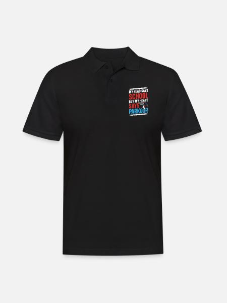 Parkour Free Running Traceur - Men's Polo Shirt - black