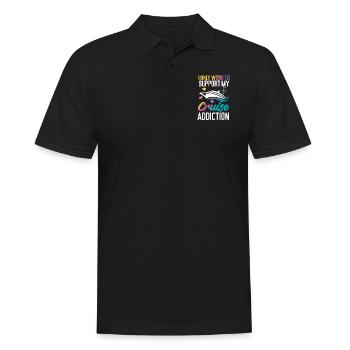 Cruise Ship Vacation I Only Work - Men's Polo Shirt - black - Front - Kai (181cm)