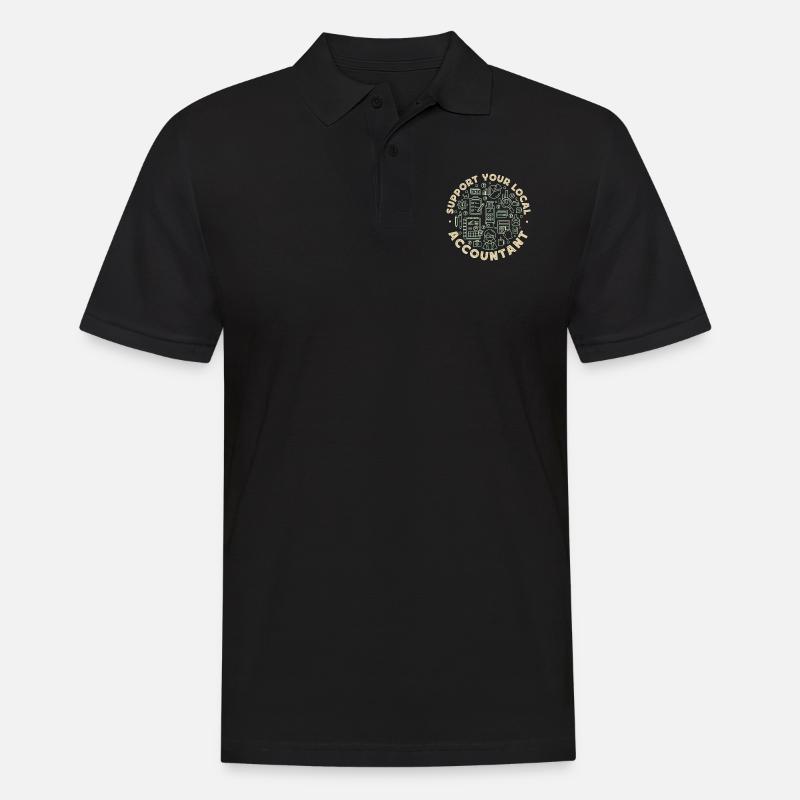 Comptable Comptable Comptable - Polo Homme - noir