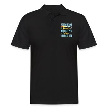 Accountant Bookkeeper Accounting - Men's Polo Shirt - black - Front - Kai (181cm)