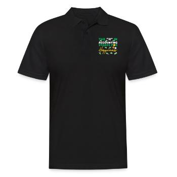Accountant Bookkeeper Accounting - Men's Polo Shirt - black - Front - Kai (181cm)
