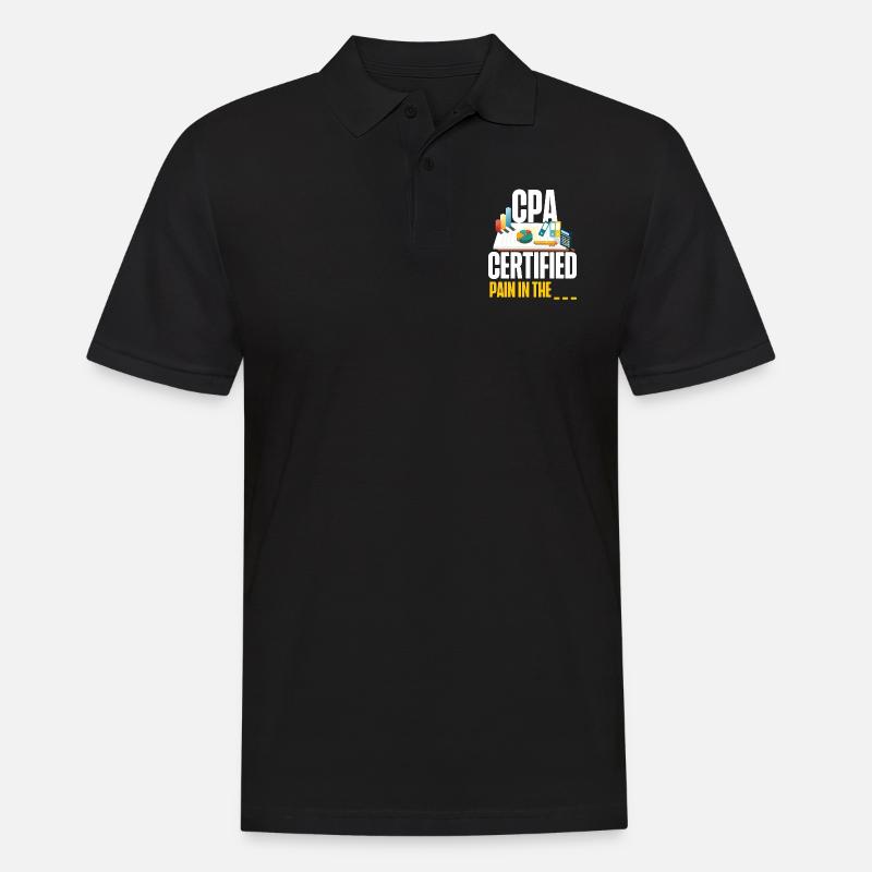 Comptable Comptable Comptable - Polo Homme - noir