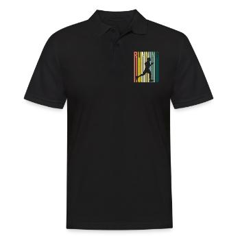 Running Runner Half Marathon - Männer Poloshirt - Schwarz - Vorne - Kai (181cm)