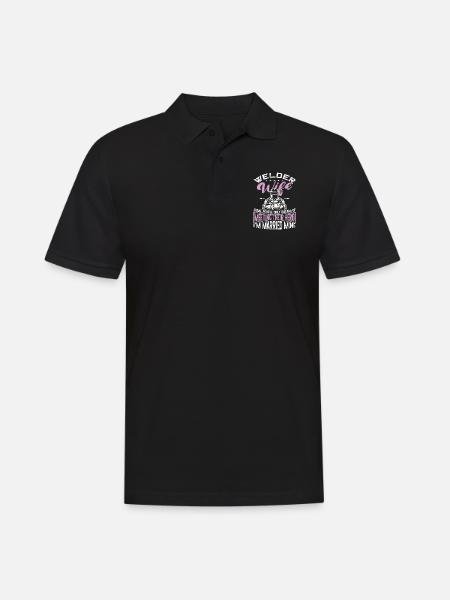 Welder Welding Marriage Wedding - Men's Polo Shirt - black