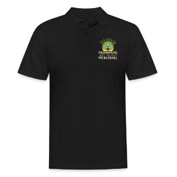 Pickleball Grandpa Retro I'm Done - Men's Polo Shirt - black - Front - Kai (181cm)